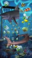 برنامه‌نما 3D Ocean Blue Shark Tank Theme🦈 عکس از صفحه