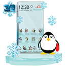 Schnee-Pinguin-Thema des netten Winters 3D APK