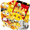 ”3D Cute Glitter Smile Emoji Theme😉