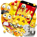 Lächeln niedliches Glitter 3D Emoji-Thema APK