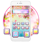 Pink Blossom Beauty Flower Theme icône