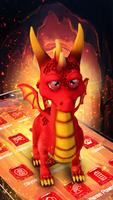Animated Red Cartoon Dragon Launcher capture d'écran 3