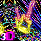 Neon Guitar 3D Gravity Theme🎸 ícone