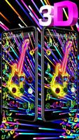 برنامه‌نما Neon Guitar 3D Gravity Theme🎸 عکس از صفحه