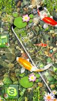 3D Koi Fish Water Stone Theme capture d'écran 2
