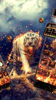 Fire Tiger 3D Glass Tech Theme capture d'écran 2