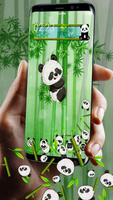 Forest Cartoon Panda Gravity Theme Affiche
