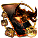 3D Evil Devil Fire Skull Theme APK