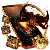 3D Evil Devil Fire Skull Theme-icoon