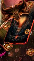 3D Evil Devil Fire Skull Theme syot layar 2