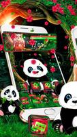 Cute Panda Nature Glass Tech Theme screenshot 1