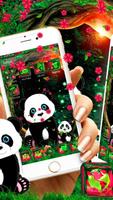 Cute Panda Nature Glass Tech Theme capture d'écran 2