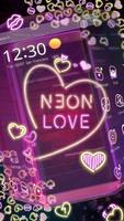 3D Neon Heart Love Gravity Theme capture d'écran 1