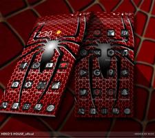 3D Red Metal Spider Hero Live Wallpaper Theme capture d'écran 1