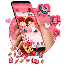 Lovely 3D Valentine Day Launcher Theme APK