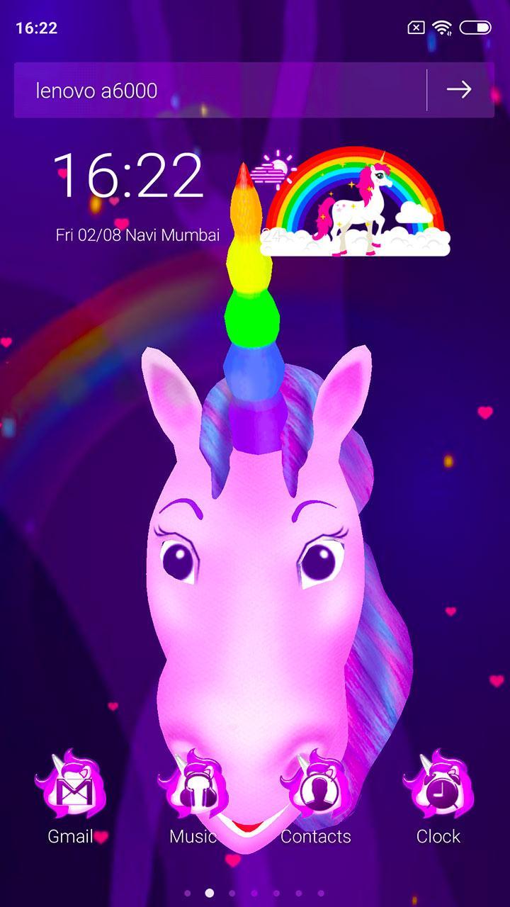 Tema Lucu 3D Unicorn Galaxy Launcher For Android APK Download