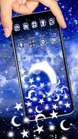 Blue Moon Lightning Star Gravity Theme Affiche