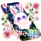 3D Cute Bunny Gravity Theme icône