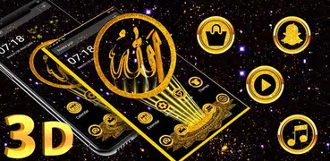 3D God Allah Launcher Theme🕌🌸