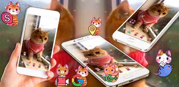 3D Cute Cat Live Launcher Theme🐱