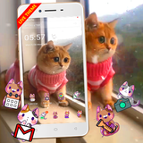 3D Cute Cat Live Launcher Theme🐱 icône