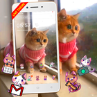 3D Cute Cat Live Launcher Theme🐱-icoon