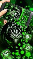 3D Green Metal Dragon Gravity Theme تصوير الشاشة 2