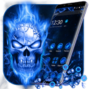 Blue Flaming Skull Gravity Theme💀 APK