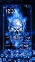 Blue Flaming Skull Gravity Theme💀 ảnh chụp màn hình 1