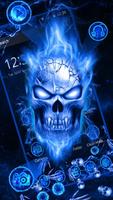 Blue Flaming Skull Gravity Theme💀 ảnh chụp màn hình 2