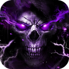 3D Flaming Skull Theme Launcher icône