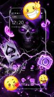 پوستر 3D Flaming Skull Theme Launcher