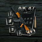 Thème du lanceur de guerre 3D AK47 Gun icône