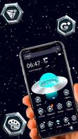 3D Galaxy UFO Launcher Theme poster