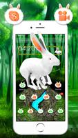 3D Cute Rabbit Theme poster