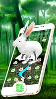 3D Cute Rabbit Theme screenshot 1