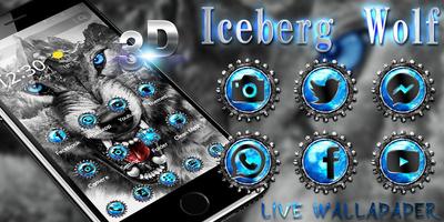 3D Iceberg Wolf Live Wallpaper Theme تصوير الشاشة 3