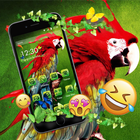 3D Cute Fuzzy Macaw Parrot Gravity Theme icône