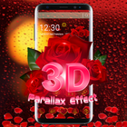 3D Red Rose Parallax Theme icon