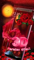 3D Red Rose Parallax Theme poster