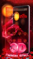 3D Red Rose Parallax Theme スクリーンショット 1