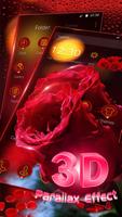 3D Red Rose Parallax Theme screenshot 2