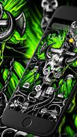 Thème de crâne en métal graffiti gothique 3D capture d'écran 1