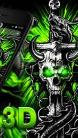 3D Gothic Graffiti Metal Skull Theme Ekran Görüntüsü 2