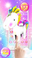 3D Cute Baby Unicorn Launcher Theme syot layar 1