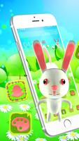 3D Cute Bunny Launcher Theme 🐰 poster