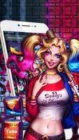 3D Joker Girl Launcher Theme Affiche