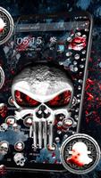 Tema de gravedad 3D de cráneo rojo oscuro negro captura de pantalla 2