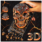 Fire 3D Horror Skull Gravity Launcher Theme icon