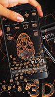 Fire 3D Horror Skull Gravity Launcher Theme poster
